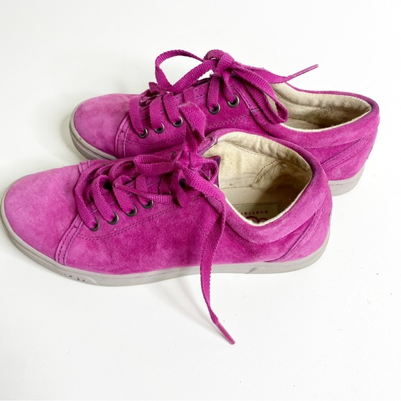 UGG Australia Womens Tomi Sneaker Shoes Pink 1005484 Suede Lace Up Low Top - Picture 4 of 9